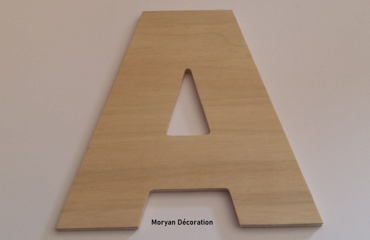 Brief in onbewerkt hout te schilderen model ARIAL BLACK