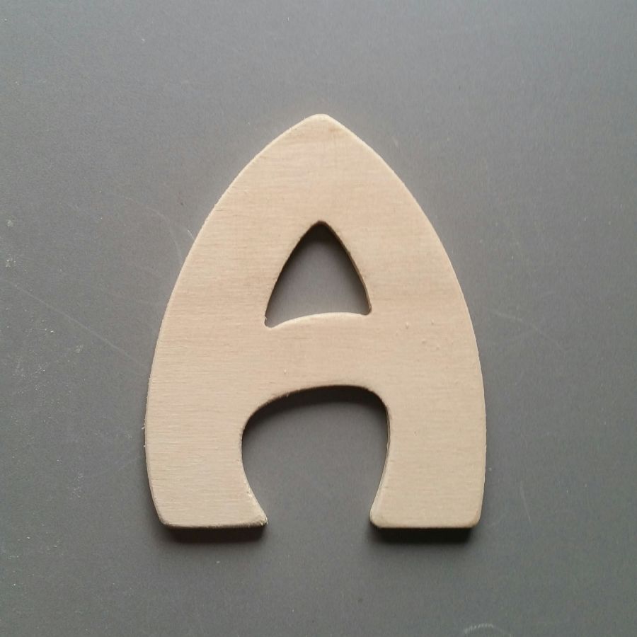 Houten brief om model BUBBLE te schilderen