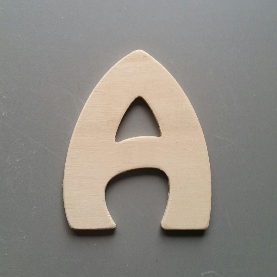 Houten brief om model BUBBLE te schilderen
