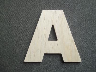 Brief in onbewerkt hout te schilderen model ARIAL BLACK