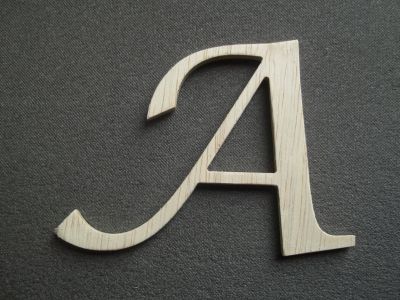 Houten brief om te schilderen model LUCIDA CALLIGRAPHY