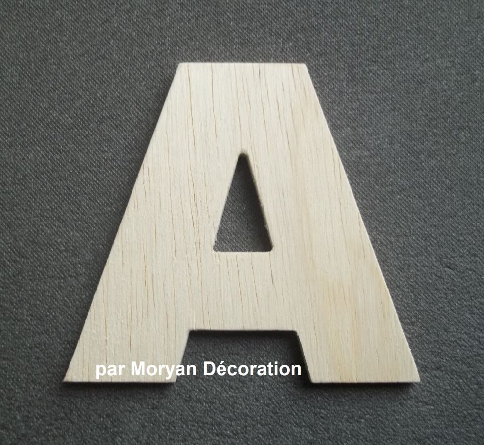 Brief in onbewerkt hout te schilderen model ARIAL BLACK