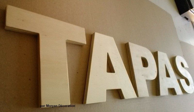 Brief in onbewerkt hout te schilderen model ARIAL BLACK