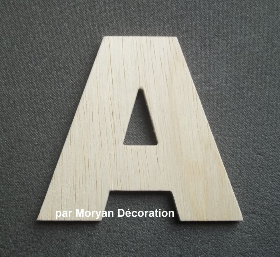 Brief in onbewerkt hout te schilderen model ARIAL BLACK