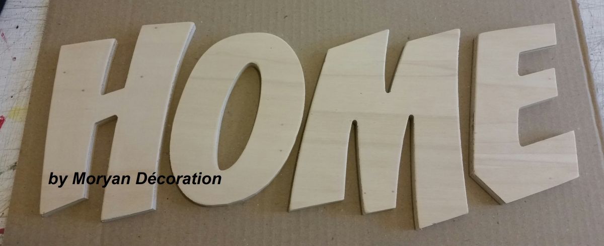 Houten brief te schilderen model CARTOON