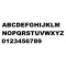 Holle letter in wit PVC ARIAL BLACK