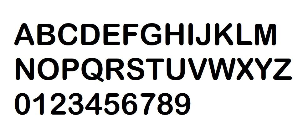 Holle letter in wit PVC ARIAL ROUNDED
