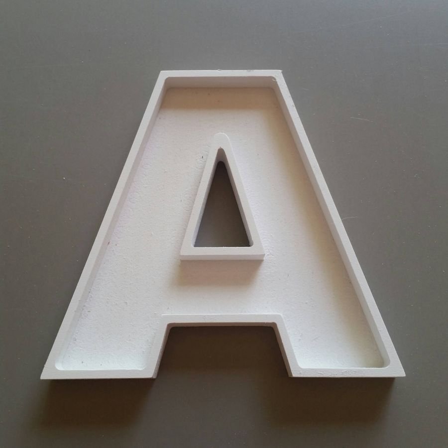 Holle letter in wit PVC ARIAL BLACK