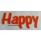 Happy deco letter in plexiglas, hoogte 20 cm