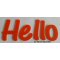 Hello deco brief in plexiglas, hoogte 30 cm