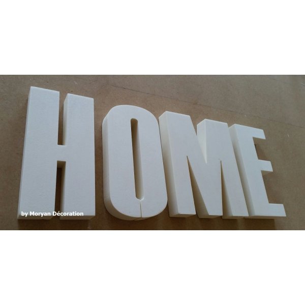 Decoratieve polystyreen letter HOME , hoogte 20 cm