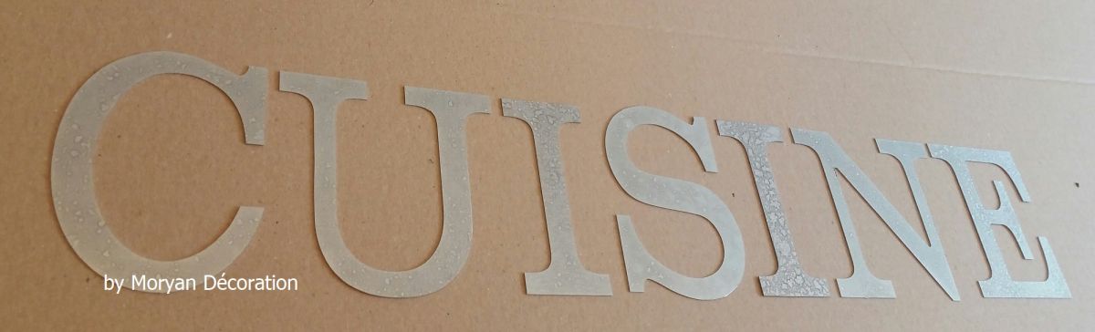 Decoratieve zinken letters KITCHEN 18 cm