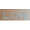 Decoratieve zinken letter LOVE 30 cm