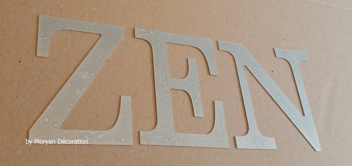 ZEN decoratieve zinken letter 10 cm