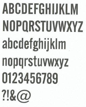 Decoratieve spiegelletter ALTERNATE GOTHIC