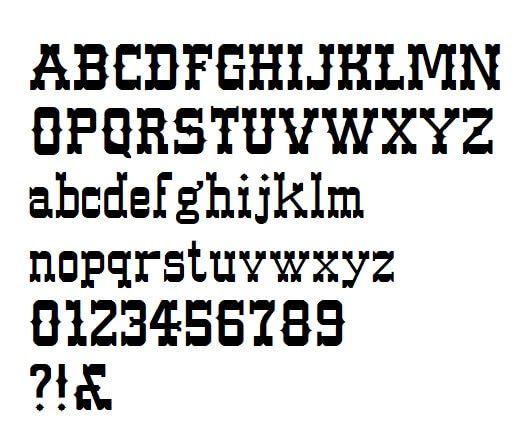 Letterbord WESTERN STD