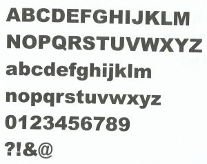Zinken letterbord ARIAL ZWART