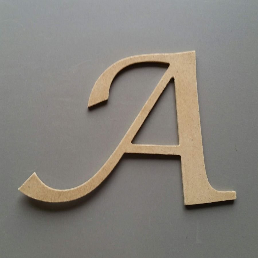 Brief MDF ruw te schilderen model LUCIDA CALLIGRAPHY