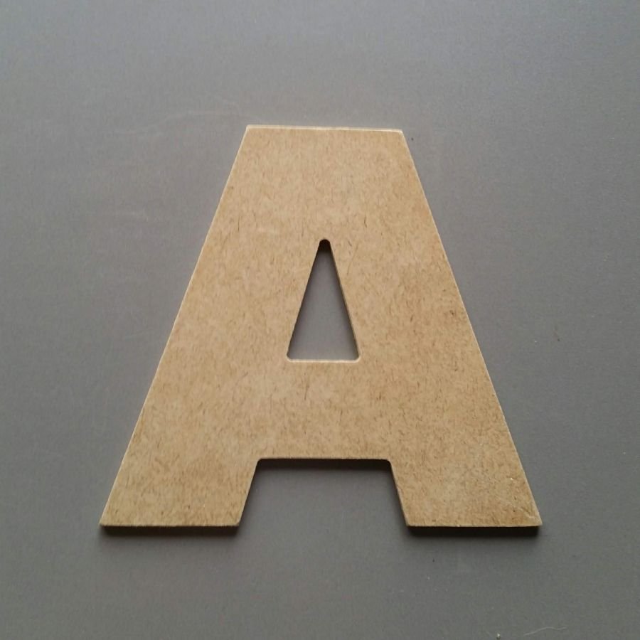 Brief MDF ruw te schilderen model ARIAL BLACK