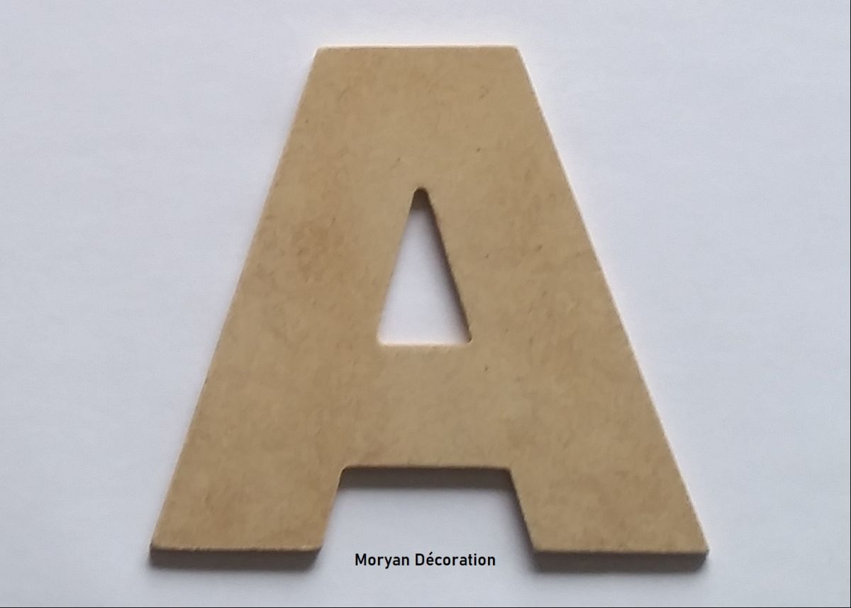 Brief MDF ruw te schilderen model ARIAL BLACK