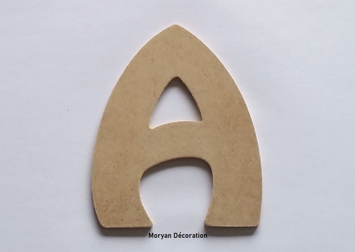Brief MDF ruw te schilderen model HARLEQUIN