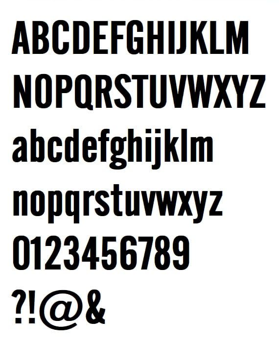 Metalen letterkleur ALTERNATE GOTHIC