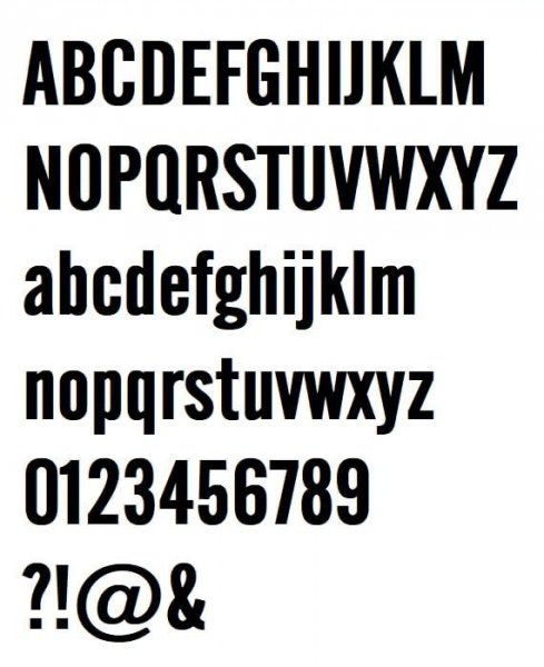 Metalen letterkleur ALTERNATE GOTHIC