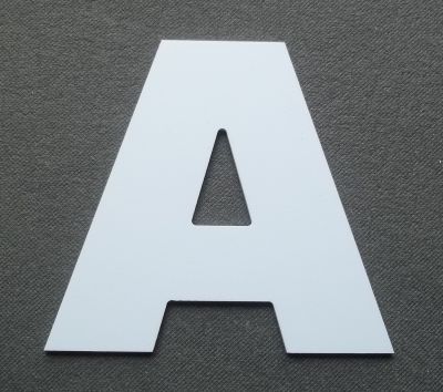 Kunststof letter PVC ARIAL ZWART