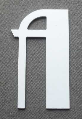 Plastic letter PVC BETTY ZWART