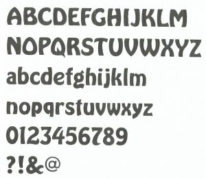 Plastic letter PVC BUBBEL