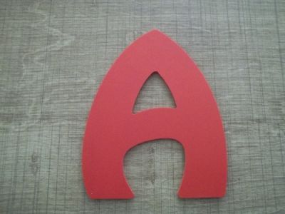 Plastic letter PVC kleur HARLEQUIN