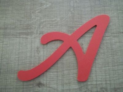 Kunststof letter PVC kleur LOMBRIZ