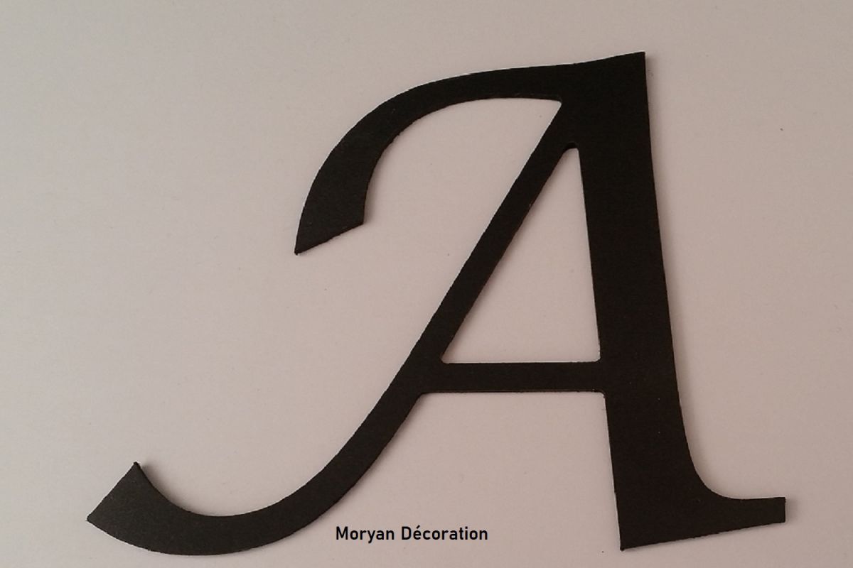 Kunststof letter PVC zwart LUCIDA CALLIGRAPHY