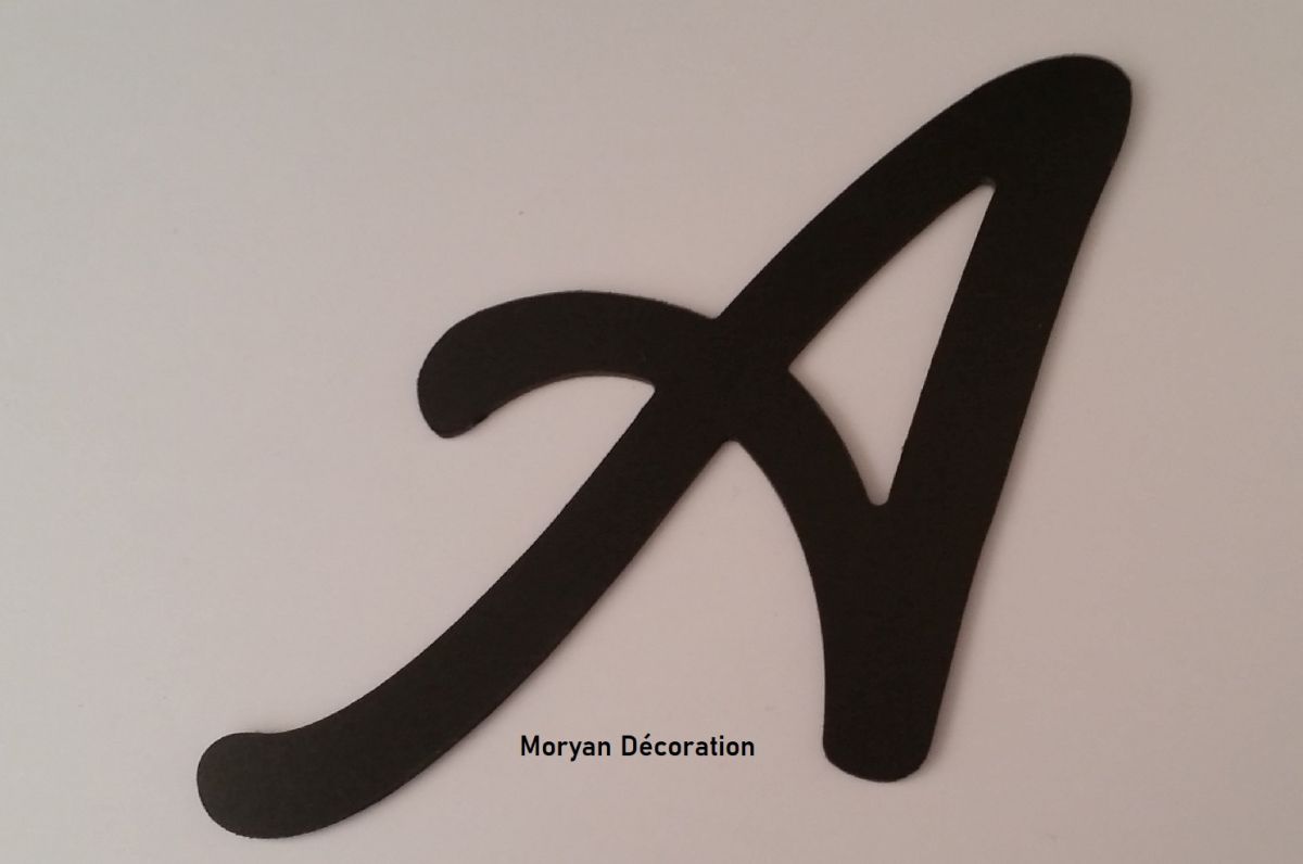 Kunststof letter PVC zwart LOMBRIZ