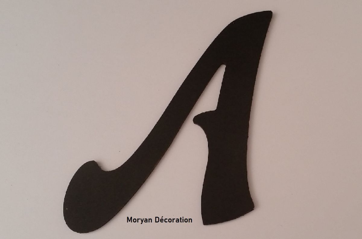 Kunststof letter PVC zwart FELIPE