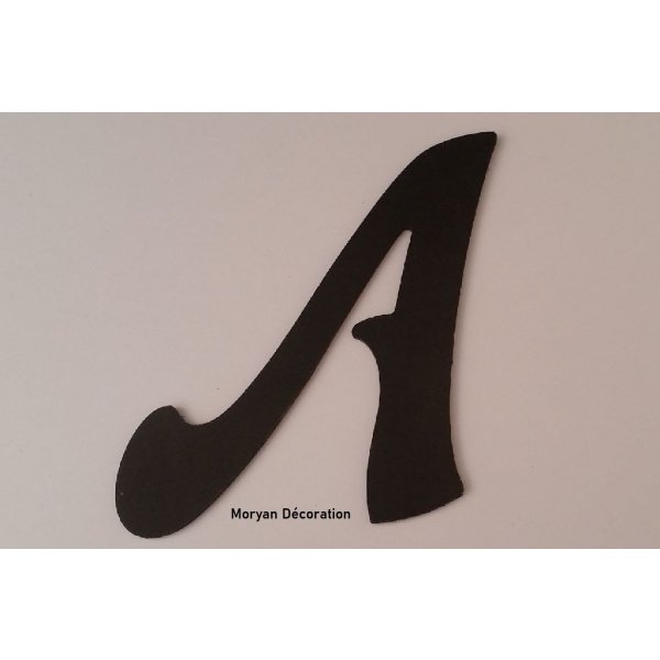 Kunststof letter PVC zwart FELIPE