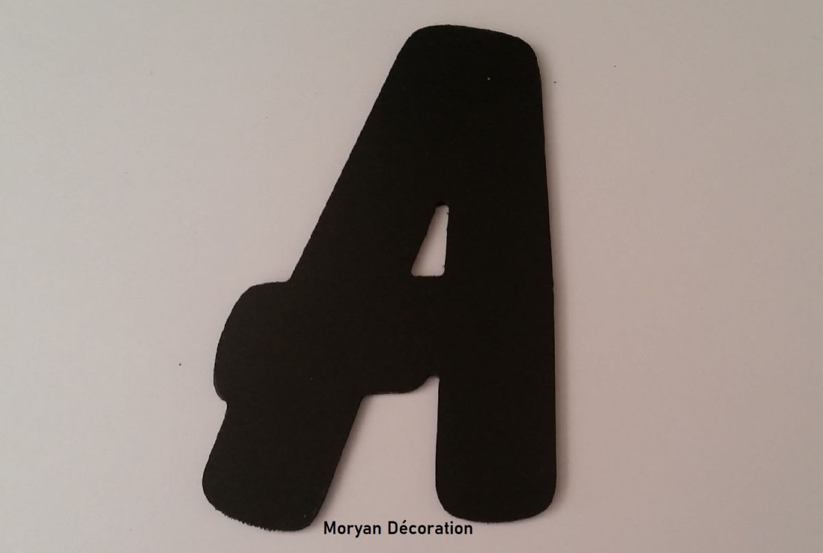 Kunststof letter PVC zwart BALLOON