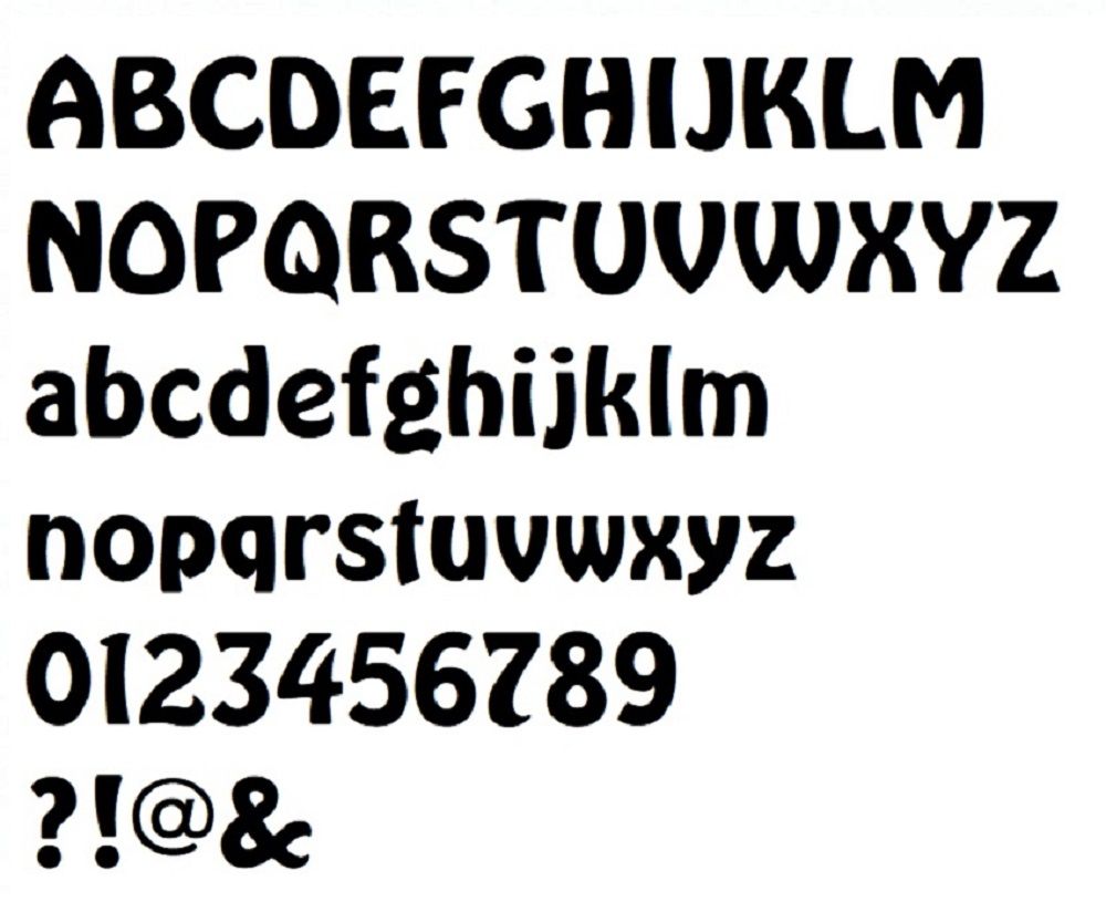 Kunststof letter PVC zwart HARLEQUIN