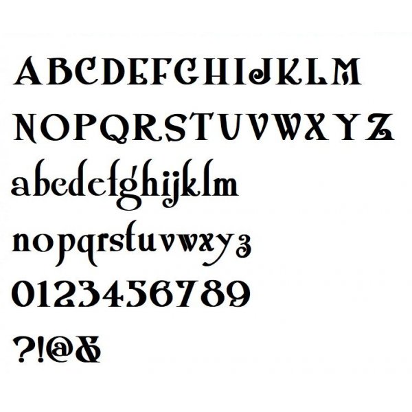 Plastic letter PVC zwart SHANGRI LA