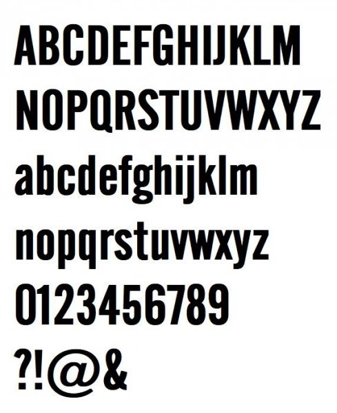 Plastic letter PVC zwart BATON