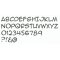 Plastic letter PVC zwart ANIME ACE