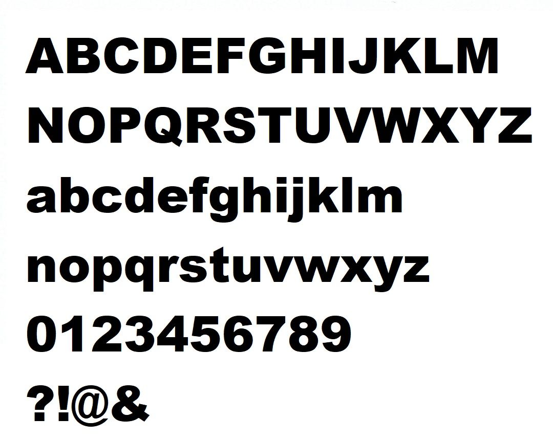 Kunststof letter PVC zwart ARIAL ZWART