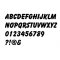Kunststof letter PVC zwart BALLOON