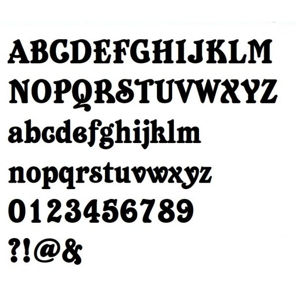 Kunststof letter PVC zwart BELSHAW