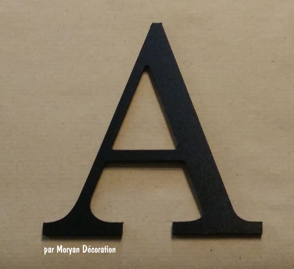 Plastic letter PVC zwart LOFT