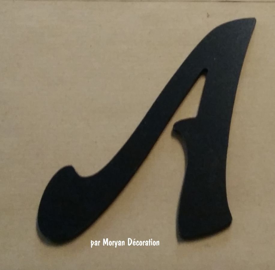 Kunststof letter PVC zwart FELIPE