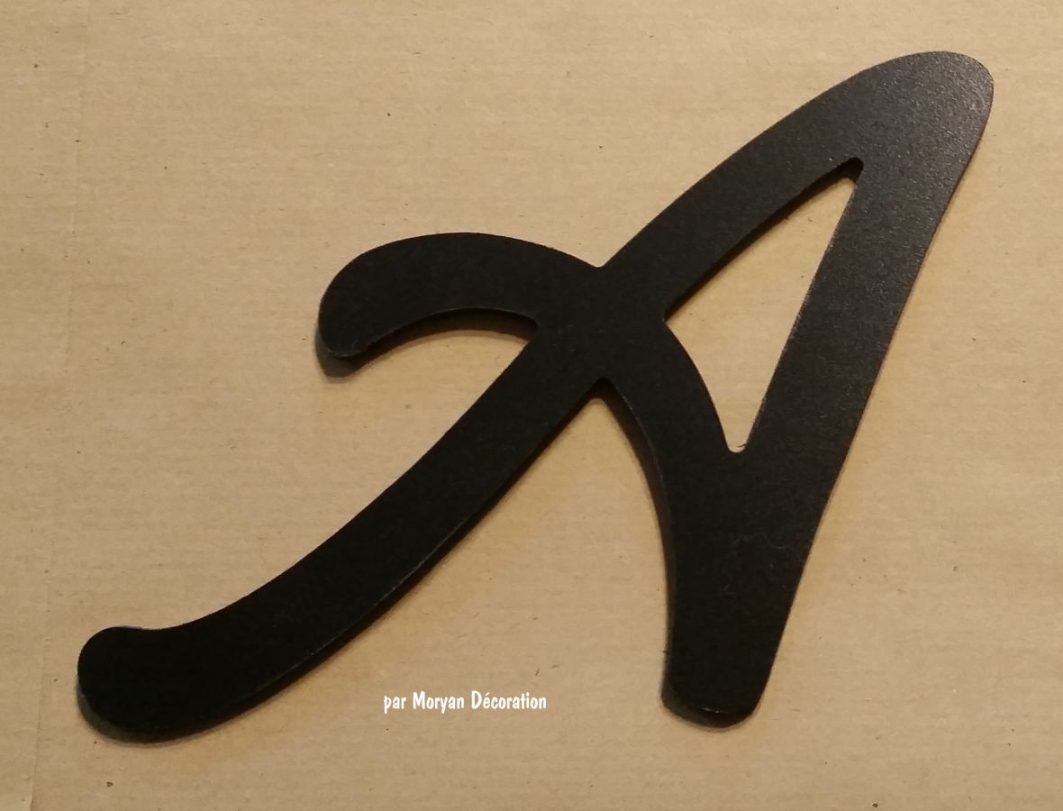 Kunststof letter PVC zwart LOMBRIZ
