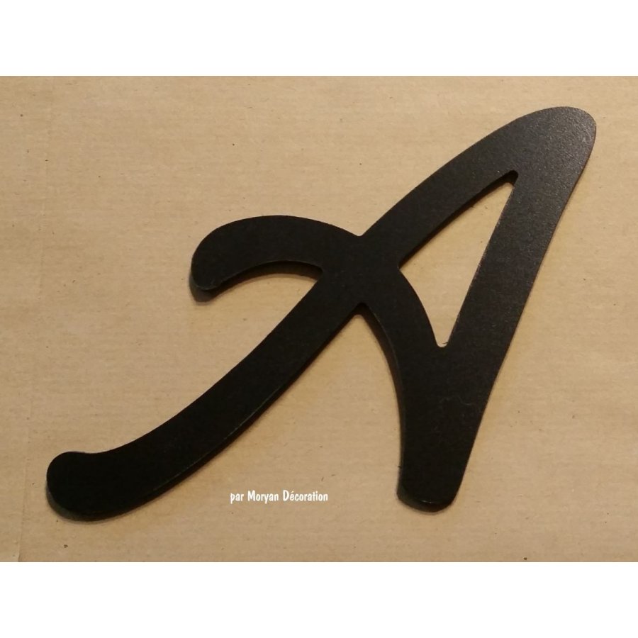 Kunststof letter PVC zwart LOMBRIZ
