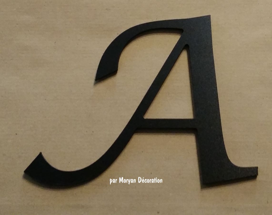 Kunststof letter PVC zwart LUCIDA CALLIGRAPHY