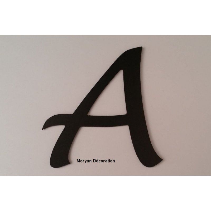 Kunststof letter PVC zwart LUCIDA HANDWRITING